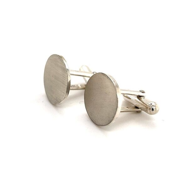 Tiffany & Co Estate Sand Blast Finish Cufflinks Silver 11.6 Grams TIF205 - Picture 8 of 12
